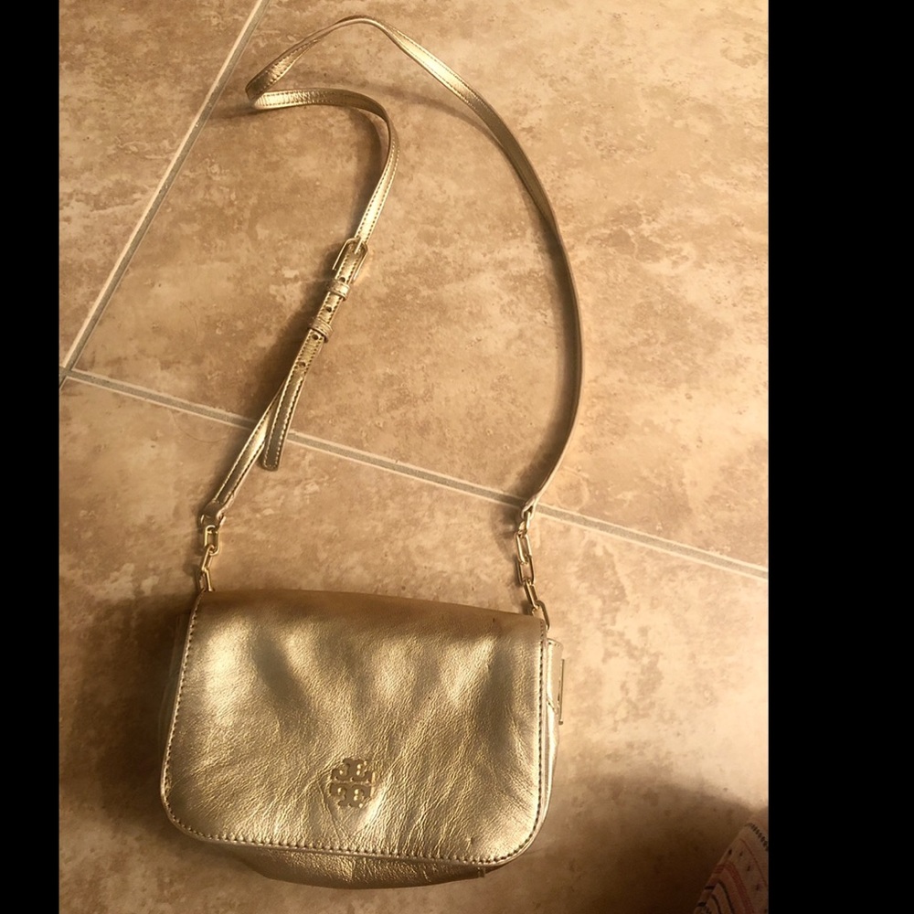 Authentic Tory Burch Gold Bag